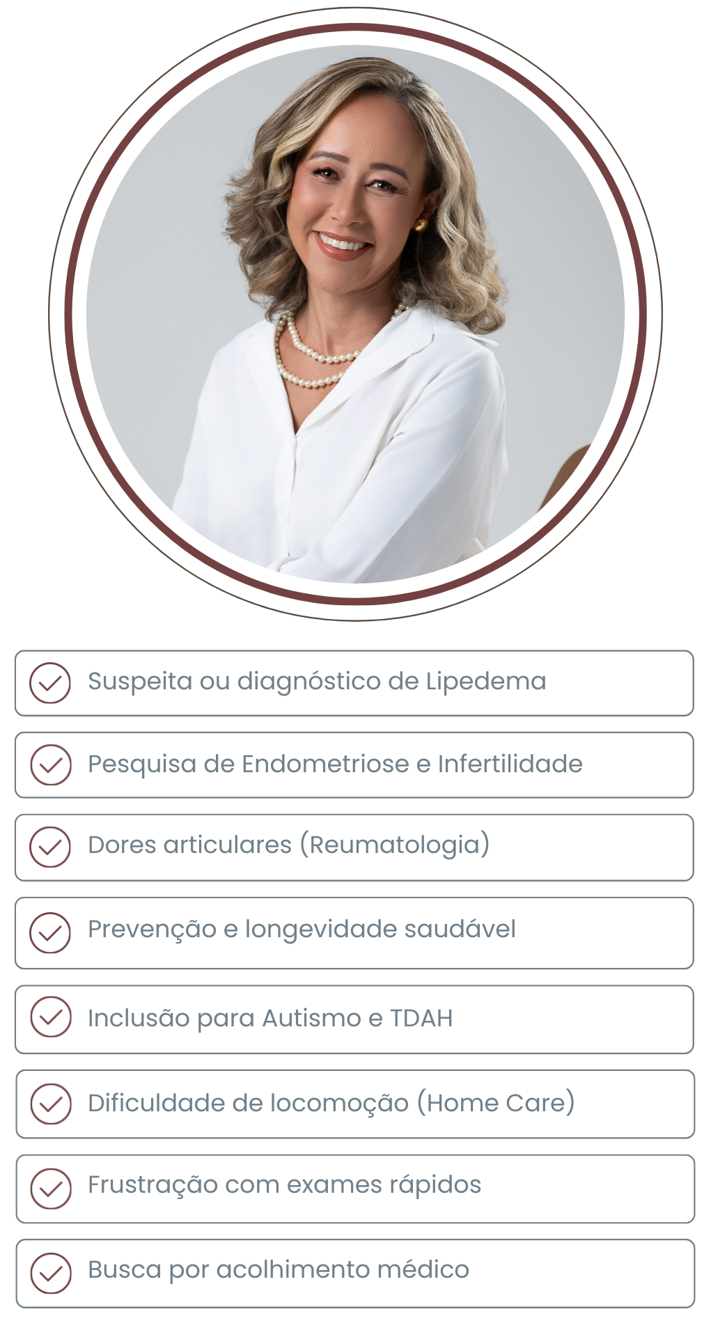 Lista de motivos para agendar um mapeamento ultrassonográfico avançado e medicina integrativa com a Dra. Vera Prado.